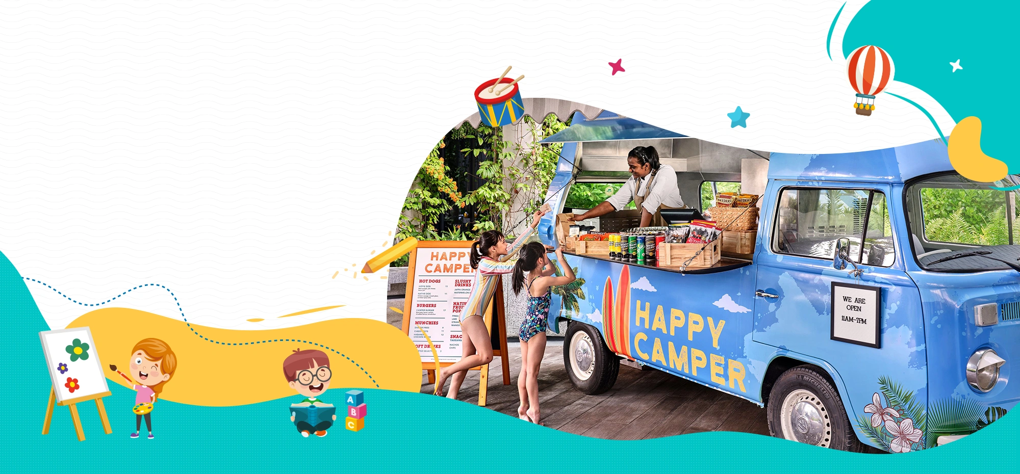 暑假親子飯店 餐車