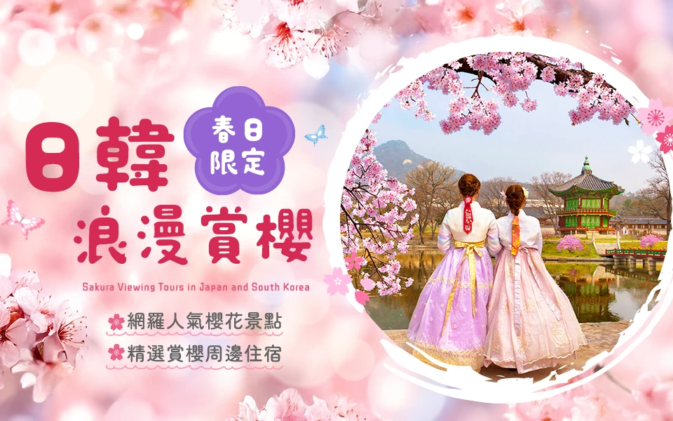 日本韓國浪漫賞櫻 平版