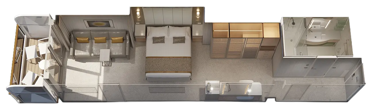 迷你套房艙平面圖 迷你套房艙平面圖