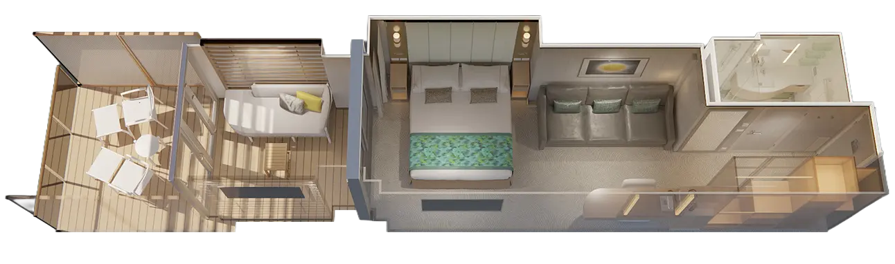 小屋迷你套房艙平面圖 小屋迷你套房艙平面圖