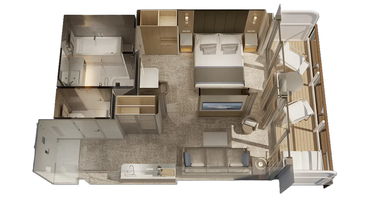 聖殿標準套房艙平面圖 聖殿標準套房艙平面圖