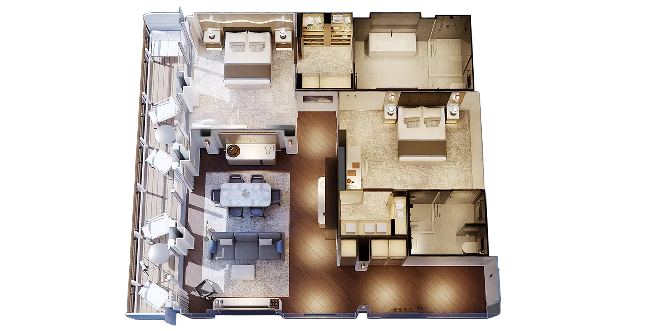 聖殿星空套房艙平面圖 聖殿星空套房艙平面圖