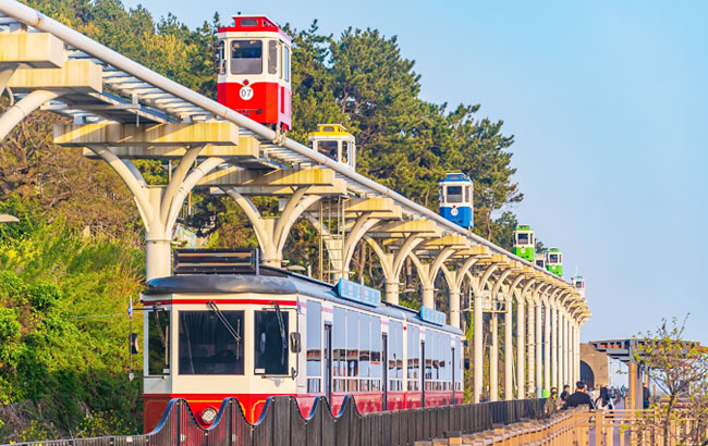 威風釜山》機張長腳蟹.海岸觀光列車.機張渠道滑車.甘川洞積木村5日