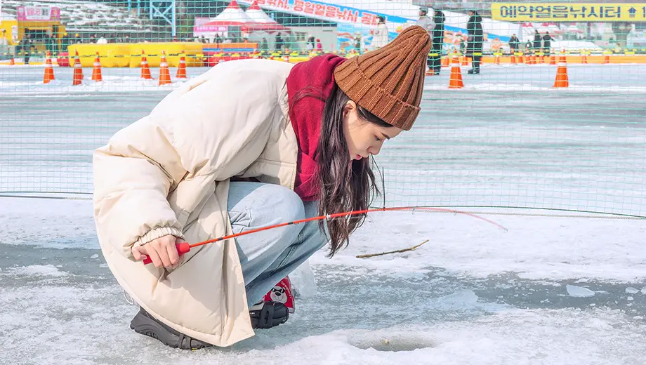 冰釣鱒魚