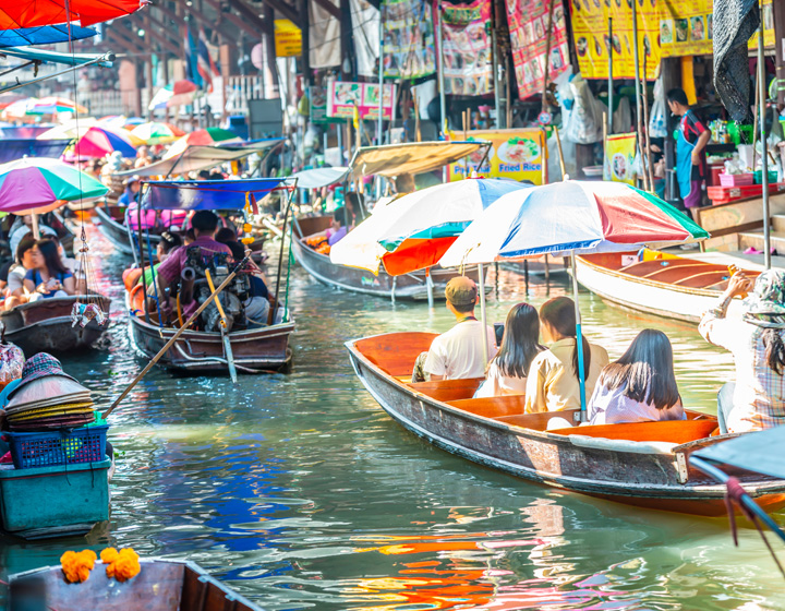 雙水上市場+美功鐵道+水上咖啡廳