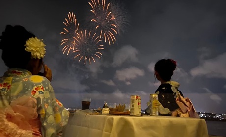 琉球海炎祭海上煙火船