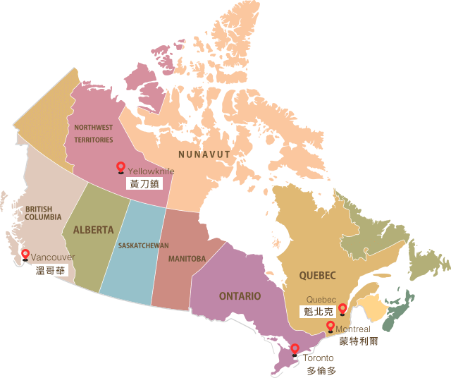 加拿大地圖