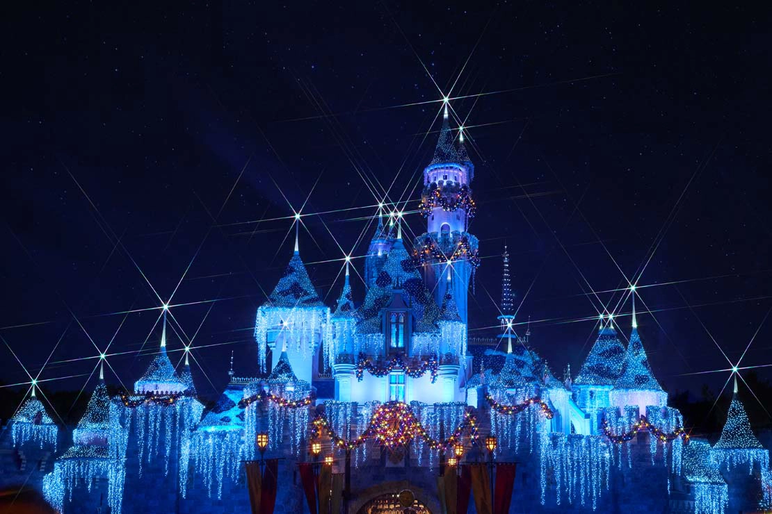 加州迪士尼 夜間燈光秀 城堡